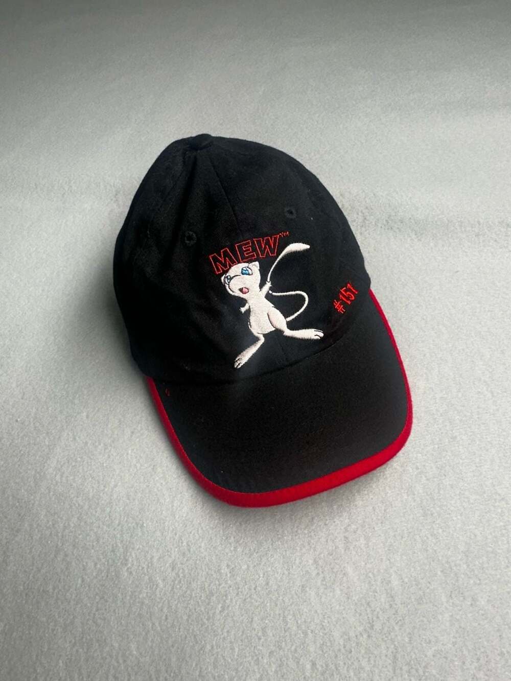 Vintage 90s Pokemon Mew #151 Strapback Hat Head Start